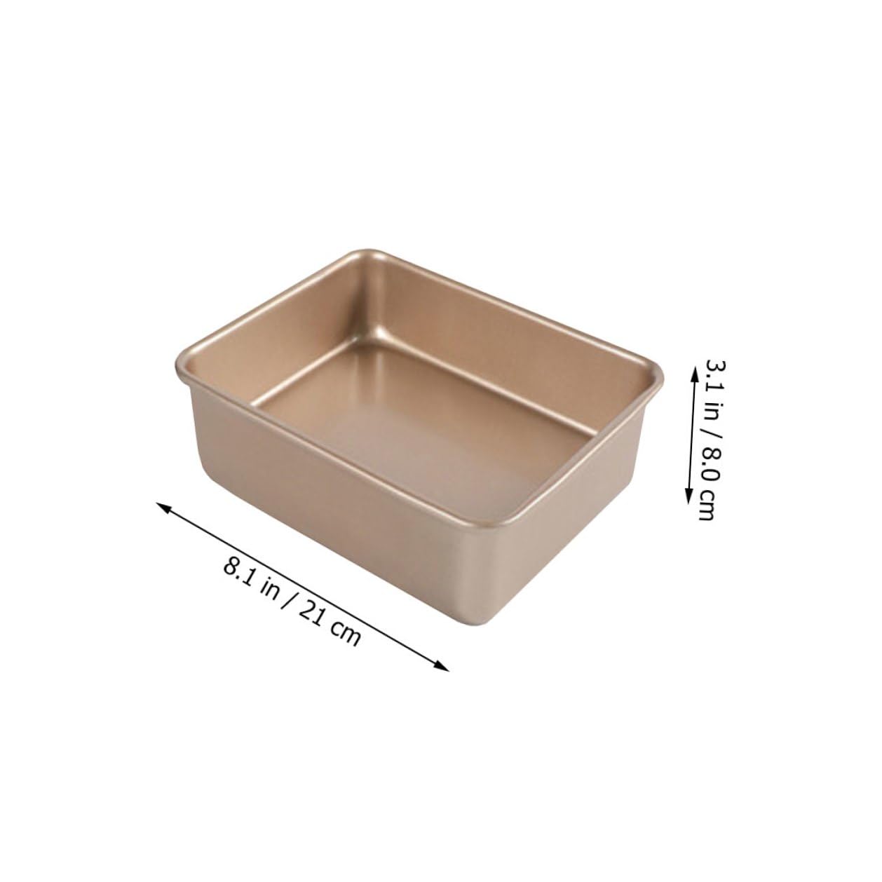 Homoyoyo Edelstahl Kuchenform Quadratisch 21X21X8cm Antihaftbeschichtet Hitzebeständig Multifunktionale Backform für Haushalt und Konditorei