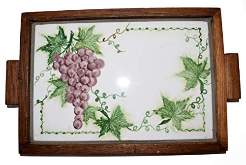 Plateau cuisine céramique et bois 38x24 cm pour vos brunchs et apéritifs