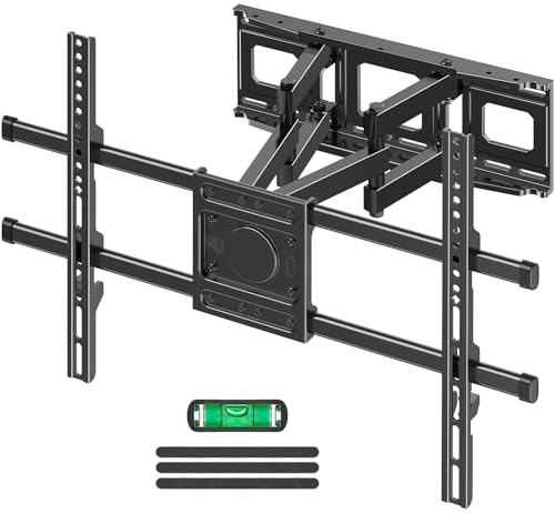 MOUNTUP TV Wall Mount Full Motion TV Mount for Most 42-82 Inch Flat Curved TVs Wall Mount TV Bracket with Articulating Arm Hold up to 110lbs Max VESA 600x400mm Fits 12 16 Stud