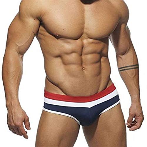 HonFitat Traje de baño para hombre, bañador para hombre, bañador corto Sunga Boxer Beach (M, azul oscuro)