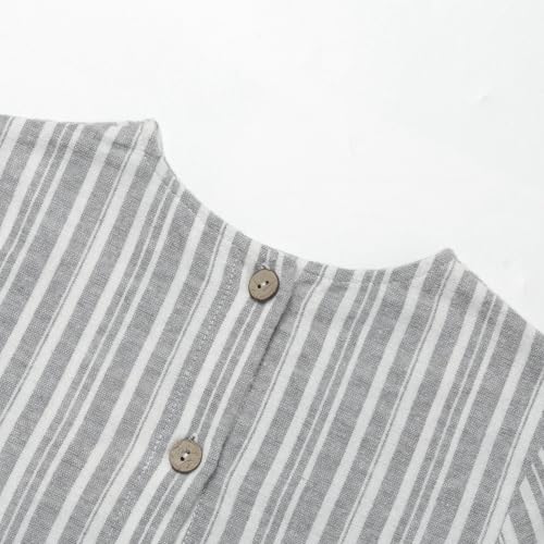 Girls Long Sleeve Maxi Dress Kids Spring Casual Striped Sundresses for Girls 6-12 Years4