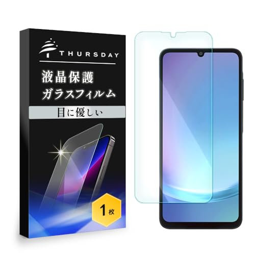 Thursday Galaxy A25 5G �p �K���X�t�B���� �u���[���C�g�J�b�g �w��F�� ���{�� ���� �ی� SC-53F / SCG33 / SM-A253C