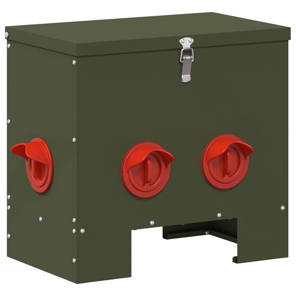 Hühnerfütterer 2 pcs Olive Grün 40,5 x 25 x 38 cm,5.92kg,879985