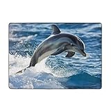 table basse pieds dauphins Esthétique élégante : le design imprimé moderne ajoute une touche visuelle élégante à votre intérieur. Il décore non seulement l'espace mais soulage également la pression des pieds et améliore le sentiment général de propreté.