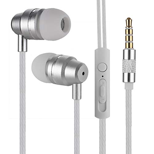 Preisvergleich Produktbild Sylvialuca In-Ear-Design Ohrhörer Metall Stereo Kopfhörer Super Bass Headset Ohrhörer mit Mikrofon für Mobiltelefone MP3 MP4