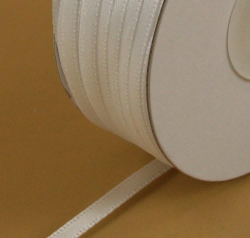 Double Face Satin Ribbon 100% Polyester (1/8th inch wide, WHITE)