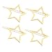 Olpchee 4 Pcs Fashion Gold Hair Clips for Girls Women Headwear Simple Hollow Star Ponytail Hairpins Wedding Bridesmaids Bridal Ornament