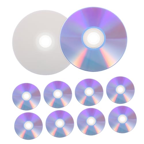 ibasenice 10 Piezas Unidades Discos CD-r Grabables Alta Capacidad para Música Grabación Teléfono Respaldo Datos Video DVD-r Compatibles con Mayoría Dispositivos