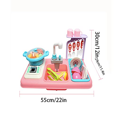 shhjjyp SpielküChe ZubehöR KinderküChe Zubehoer Kinder KüChe ZubehöR KüChenspüLe Spielzeug Set Rotierenden HeißEn Topf… – Bild 8