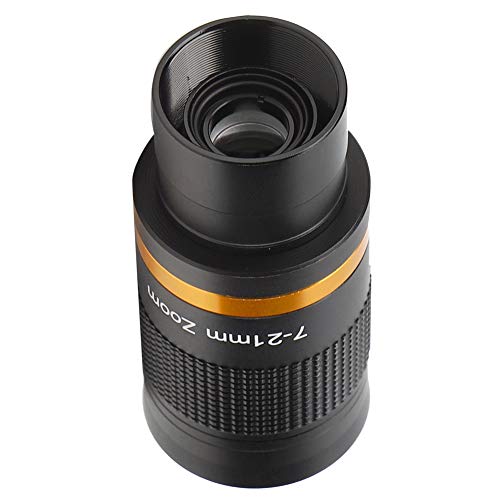 070 Telescope Eyepiece Professional Astronomical Telescope 7‑21Mm Continuous Zoom Eyepiece Observation 1.25 Inch/31.7 Mm (Black) #TOP5