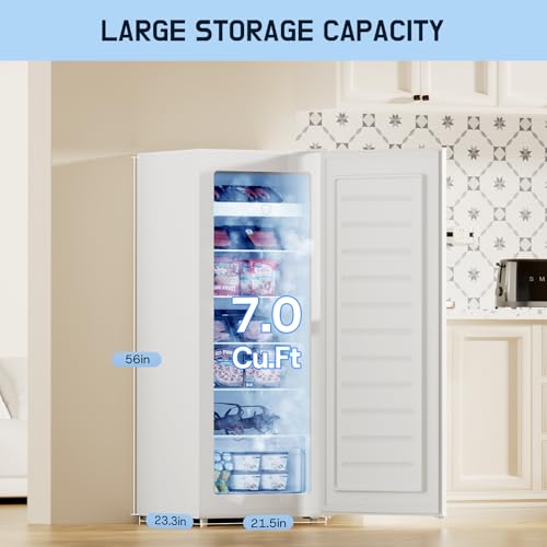 Upstreman 7.0 Cu.Ft White Freezer