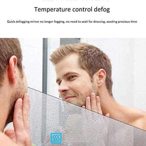 Bathroom Fogless Mirror Wall Mounted Round Mirrors with Illuminated LED Light Gold Metal Framed,Hanging in Vertical,23.6inch