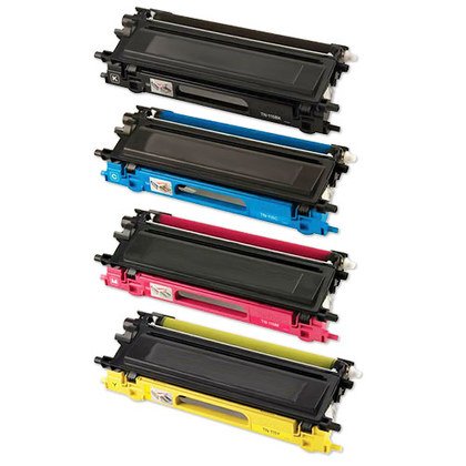 HI-VISION HI-YIELDS Compatible Toner Cartridge Replacement for Brother TN210 (1 Black, 1 Cyan, 1 Yellow, 1 Magenta, 4-Pack)