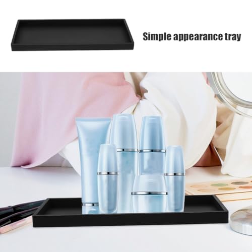 Plateau rectangulaire noir en silicone premium au design épuré gain de place - 4
