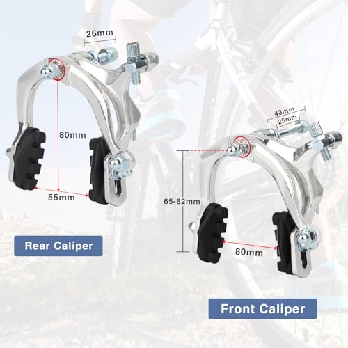 image for WEEROCK Bike Calip Brake Set, Front and Rear C Brake Set, Rim Brake Se