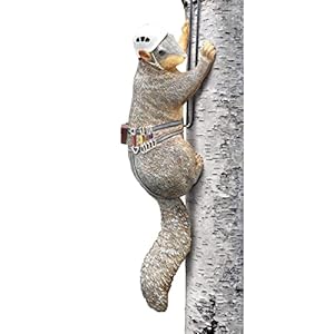 WHAT ON EARTH Climbing Squirrel Figurine – Garden Decor for Outside, Yard Art Squirrel Gifts, Funny Tree Climber Statue…