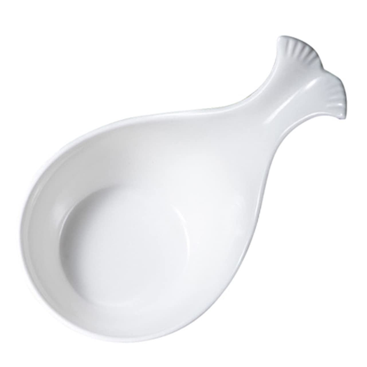 Cabilock Shape Ceramic Sauce Dish Small Saucer for Home Kitchen Non Sauce Plate Seasoning Dipping Bowl Fruit Bowl 5.57 Inches