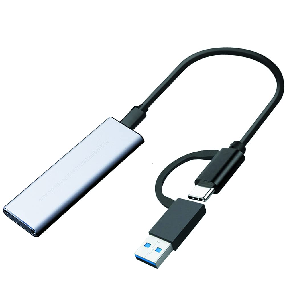 USB 3.1 Type-C SSD External Box Case Alloy M.2 NVME/NGFF Solid State Disk Mobile Enclosure Adapter (Silver) -Layfoo-image-23