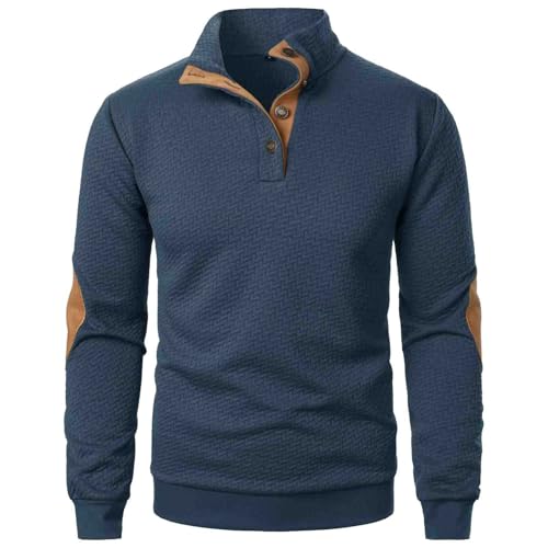 Sweat homme col montant pour sorties et quotidien style jacquard décontracté - 3