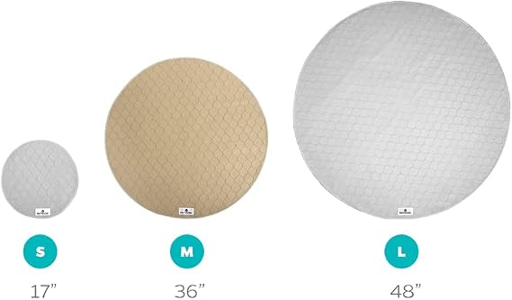 Pet Parents Pawtect Pads Washable Pee Pads for Dogs (2pack) of Premium Dog Pee Pads, Waterproof Puppy Pads & Reusable Dog Pads, Whelping Pads & Modern Pee Pads for Dogs (Tan/Grey, 17 Round)