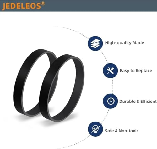 Image of Replacement Belts for Bissell 2910, 2987, 2806 PowerForce and TurboClean PowerBrush Lightweight Pet Carpet Cleaner, Flat Pump Belt Replace Parts 1606428 (Pack of 3)