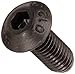 Class 12.9 Alloy Steel Socket Cap Screw, Black Oxide Finish, Button Head, Internal Hex Drive, Meets ISO 7380, 12mm Length, Fully Threaded, M5-0.8 Metric Coarse Threads, Imported (Pack of 100)
