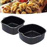 Tissting Barrel do ciasta Air Fryer 20 cm kwadratowa żelazna forma do pieczenia ciasta do kuchni, naczynie do ciasta HD9925 HD9860 HD9905 01 Fryer