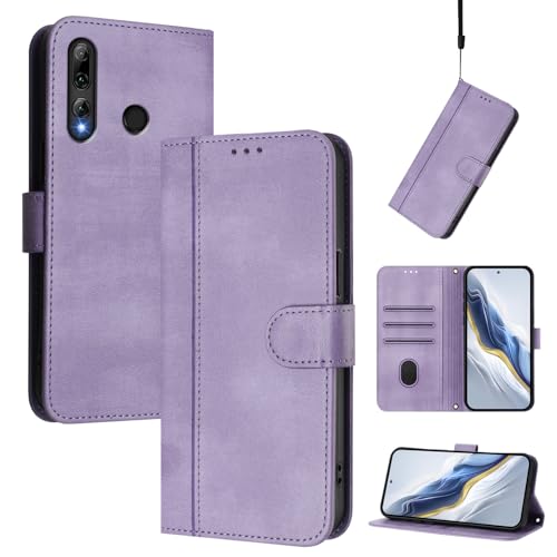 Pzwoxukhov Compatible with Honor 20 lite / 10i Case Cover,Compatible with Honor 20E with Card Slot,Stand Holder,PU Leather flip Shockproof Case Cover Purple