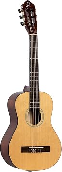 Ortega Student Series 1/2 Size 6-String Nylon Classical Guitar, Gloss Spruce Top RST5-1/2