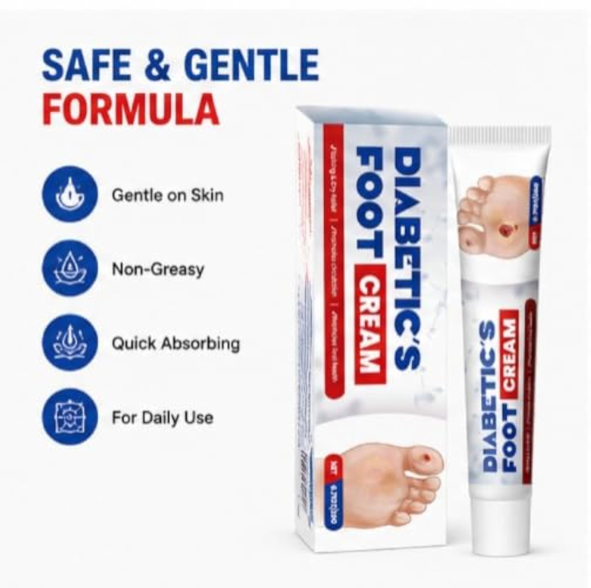 Diabetics Foot Cream for Dry & Cracked Feet