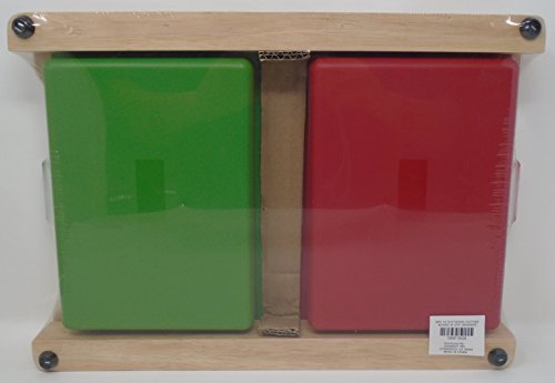 High End Kitchen Cutting Board or Chopping Board w/2 Colour Coding Pull Out Drawers By Imperial Home - Image 5