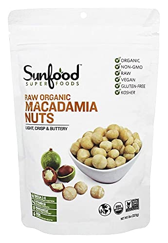Sunfood Macadamia Nuts & Almonds Bundle- (2) 8 Oz Bags #TOP18