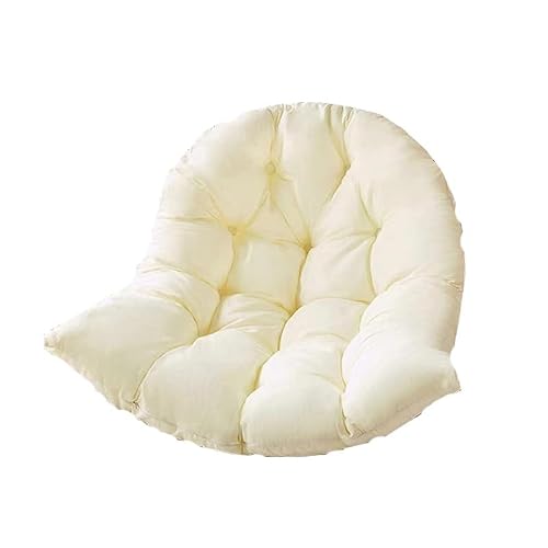 UGZXCVBN Egg Chair Cushion, Waterproof Hanging Egg Chair Cushion Sun Resistant Washable Multicolor(Beige)