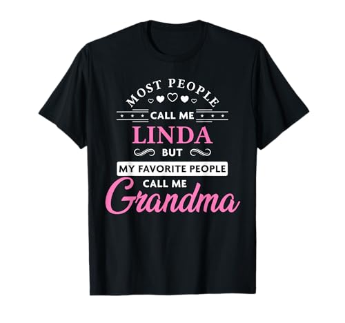 Linda Name Grandma Shirt - Personalized Mothers Day Gift T-Shirt