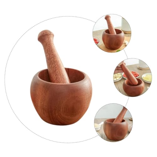 Mortero y mano de madera para ajos ibasenice miniatura 3