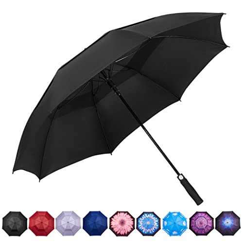 Goothdurs 62 Inches Golf Umbrella Automatic Open Windproof Waterproof Large Double Canopy Vented Rain Stick Umbrellas For Men Women #TOP14