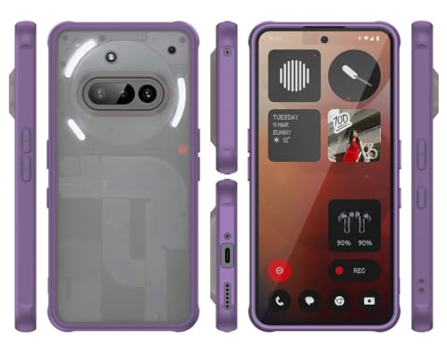Coque Nothing Phone 3a protection antichoc violette contre les chutes accidentelles