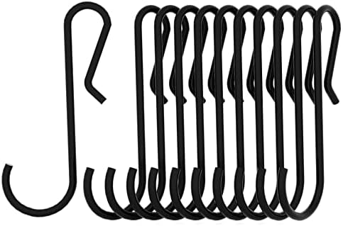 owosald Black Metal s Hooks for Hanging,Pot Hanger Hooks Available for Finishing cookware,(4 inch, Black, 10)