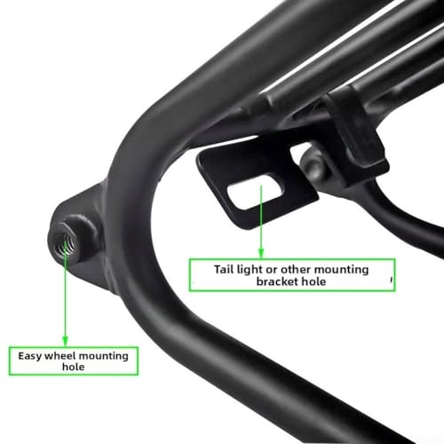 Soporte de aleación de aluminio para bicicletas de 16 pulgadas acabado titanio 4