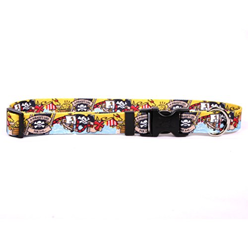 Image of Yellow Dog Design One Size Fits All Pirate Booty Break Away Cat Collar, Null