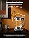 GoveeLife Smart Electric Kettle with Tea Infuser for Loose Leaf, 1.7 L Electric Tea Kettle with Brewing Program, Variable Temperature Control, 2 H Keep Warm & Auto Shut off, BPA Free, Sliver