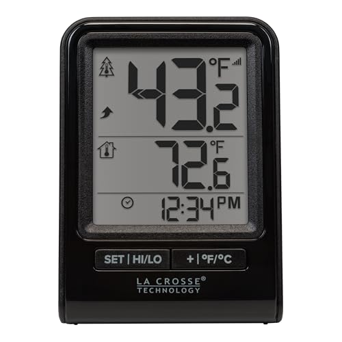 La Crosse Technology 308-1409BNH-CBP Battery Operated Wireless Digital Thermometer - Black - image 2