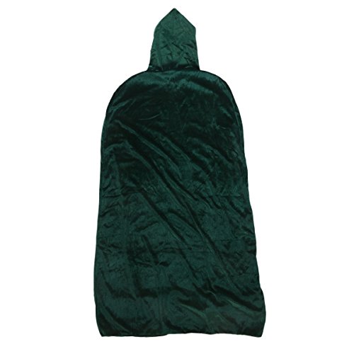 Capa de veludo TENDYCOCO com capuz, capa de bruxa para mulheres (verde), Verde oliva, Approx. 150 *
