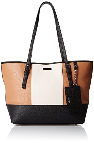 Ava Tote Bag, Black/Milk/Dark Camel, One Size