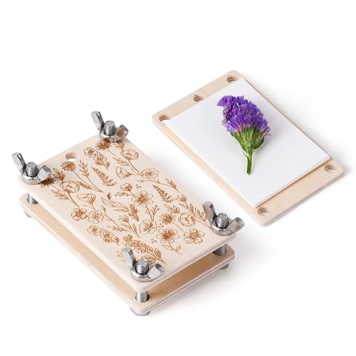 Aboofx Mini Flower Press Kit 2.5x4 Inch Pocket Pressed for Small Flowers