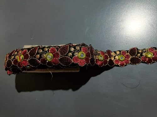 Dentelle florale au mètre (9m) ruban blanc de broderie pour mercerie créative et couture