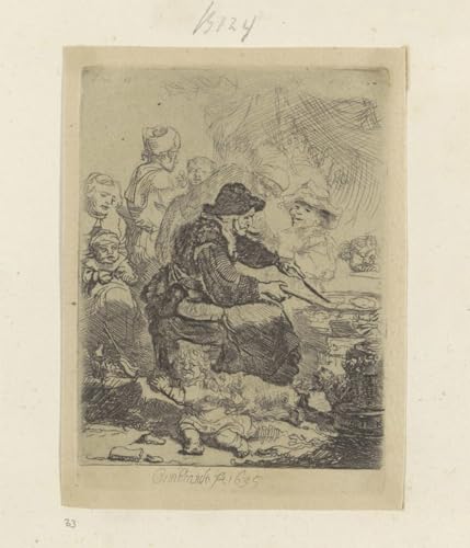 Crêpière de Rembrandt Van Rijn toile de peinture moderne pour créer un salon chaleureux 60x90