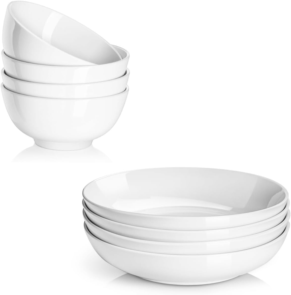 DOWAN 9.75" Large Pasta, Salad & Soup Bowls Set of 4