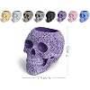BOIHEGU Gold Skull Ring Tray & Jewelry Organizer - Gothic Decor, Handmade Resin, Candle Holder - View #2