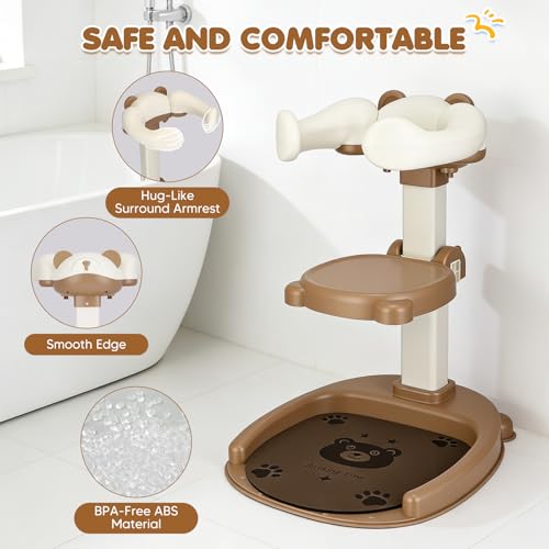 Support de douche bébé réglable sans BPA avec base antidérapante - 2